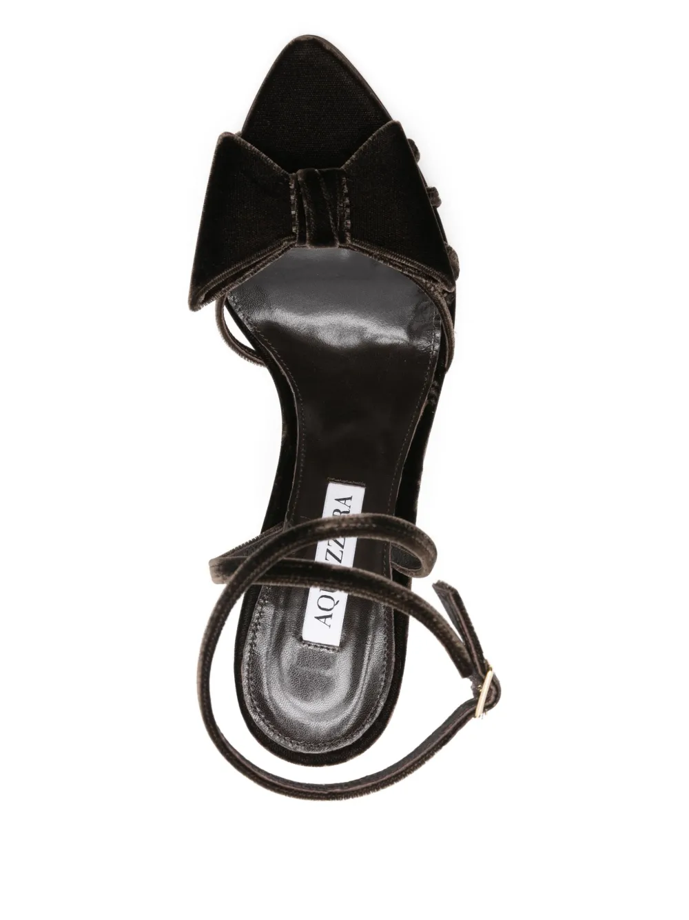 Aquazzura 105mm bow ankle-strap sandals Bruin