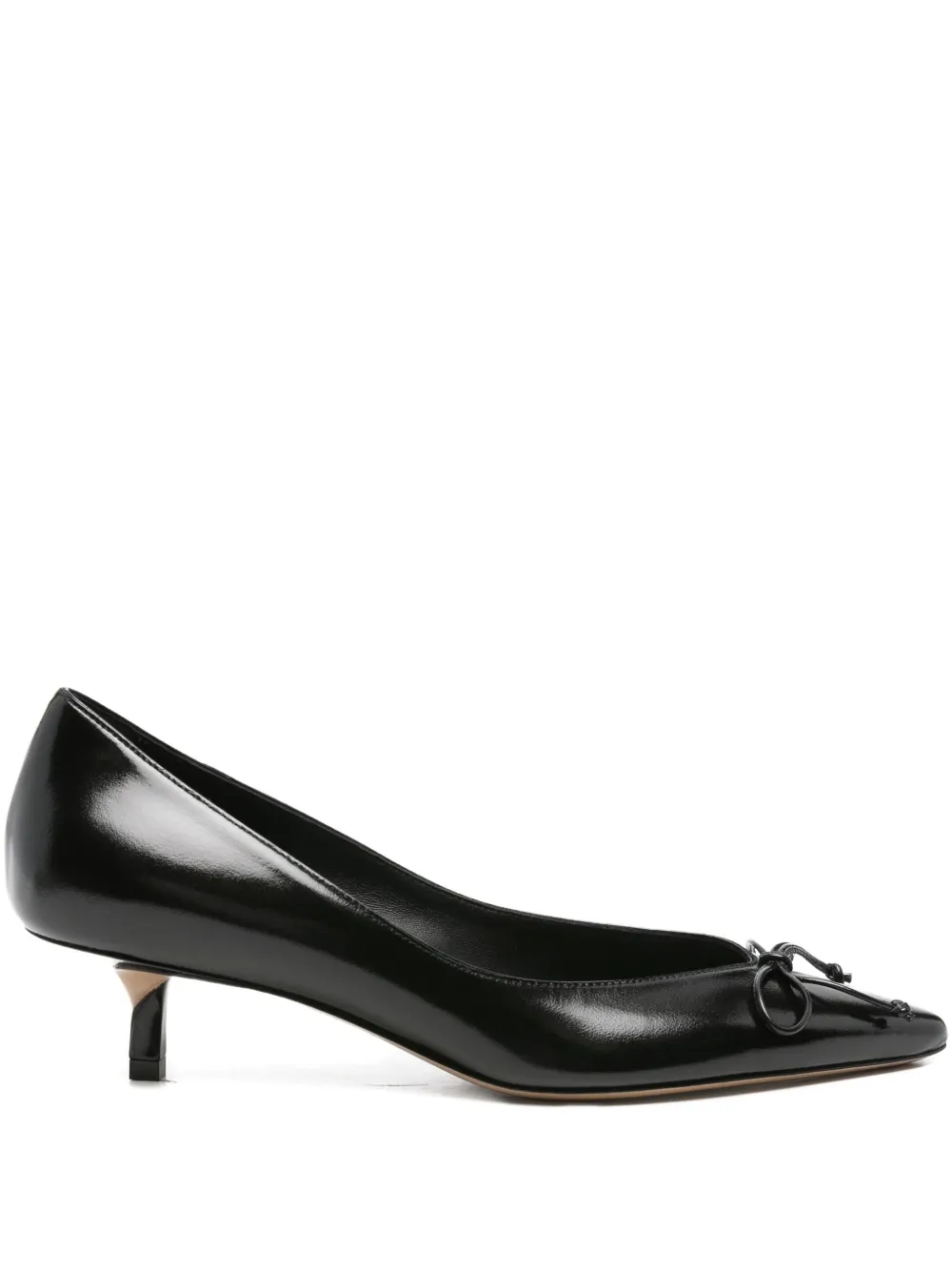 Jacquemus Pumps met kitten-hak en strikdetail Zwart