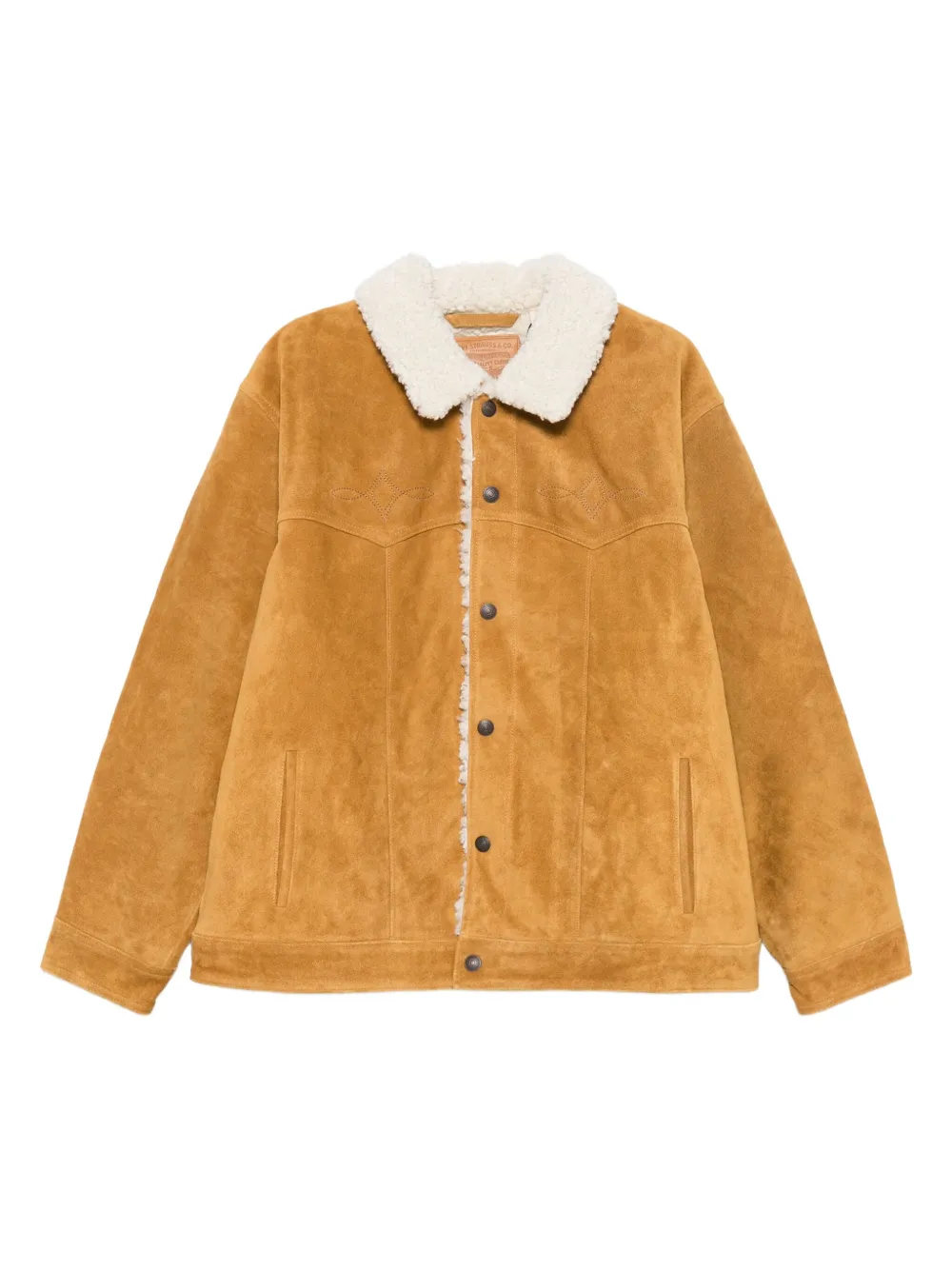 Levi's suede shearling-collar leather jacket | بني | Image 1