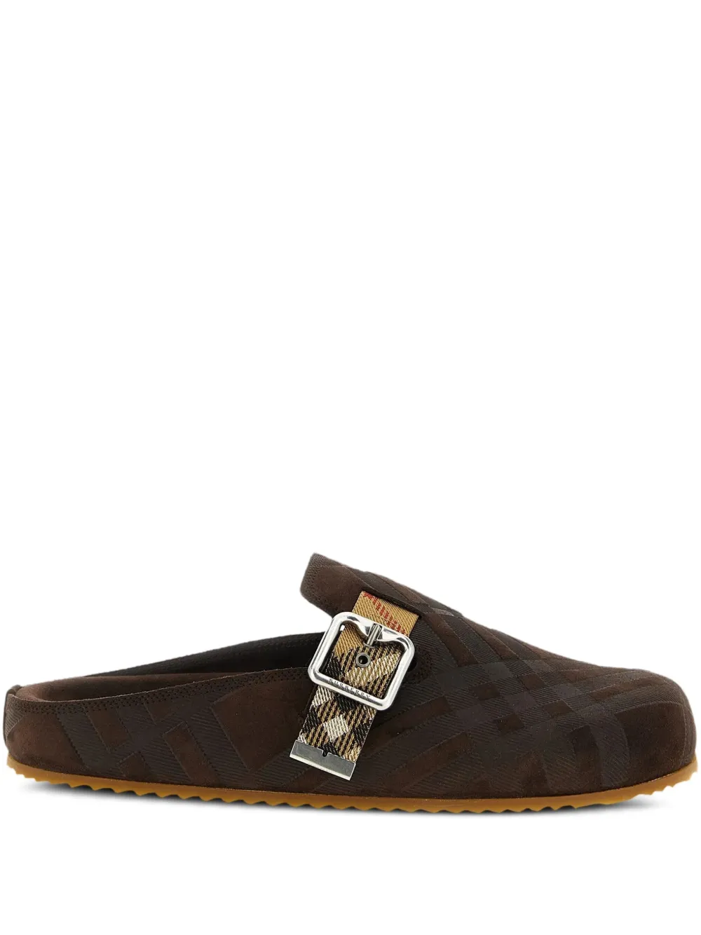 Burberry buckle-embellishment mules Brown