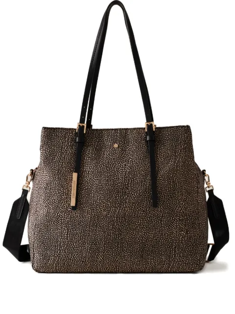 Borbonese L'École ocelot-print tote bag
