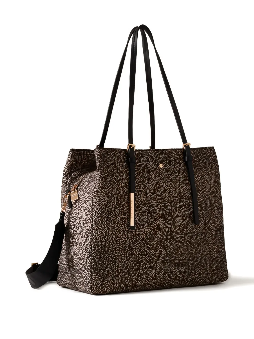 Borbonese L'école Ocelot-print Tote Bag In Brown