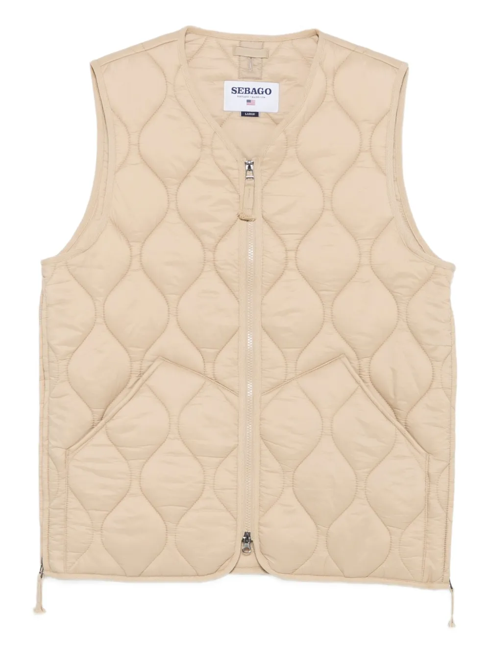 Sebago quilted diamond-pattern vest | Neutrals | Image 1