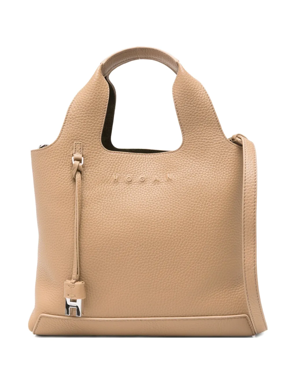 Hogan Leather Top-handles Tote Bag In Neutral