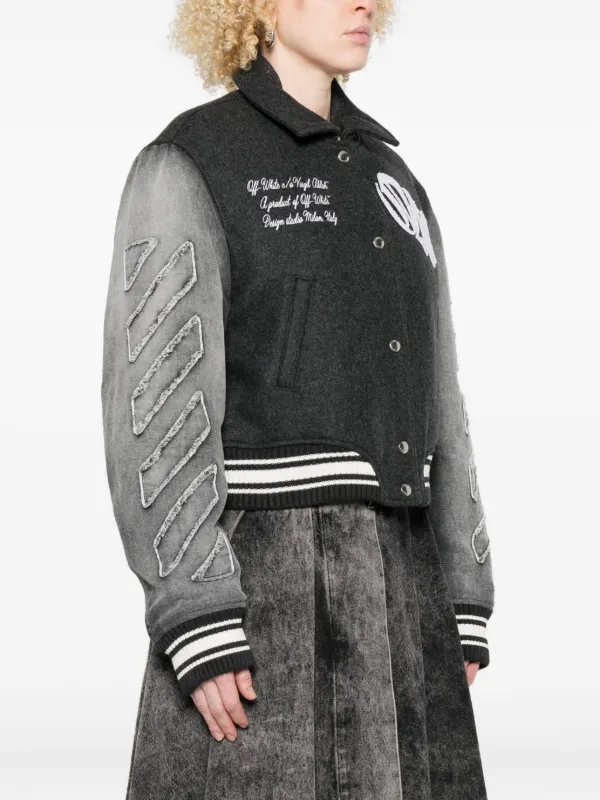 Off-White スタジアムジャンパー | ブラック | FARFETCH JP
