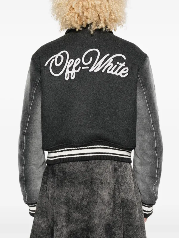 Off-White スタジアムジャンパー | ブラック | FARFETCH JP