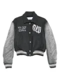 Off-White varsity-style bomber jacket - Black