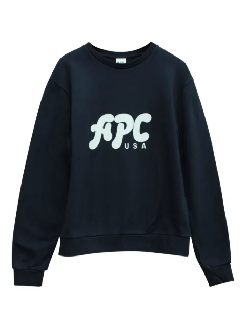 A.P.C. USA-print cotton sweatshirt