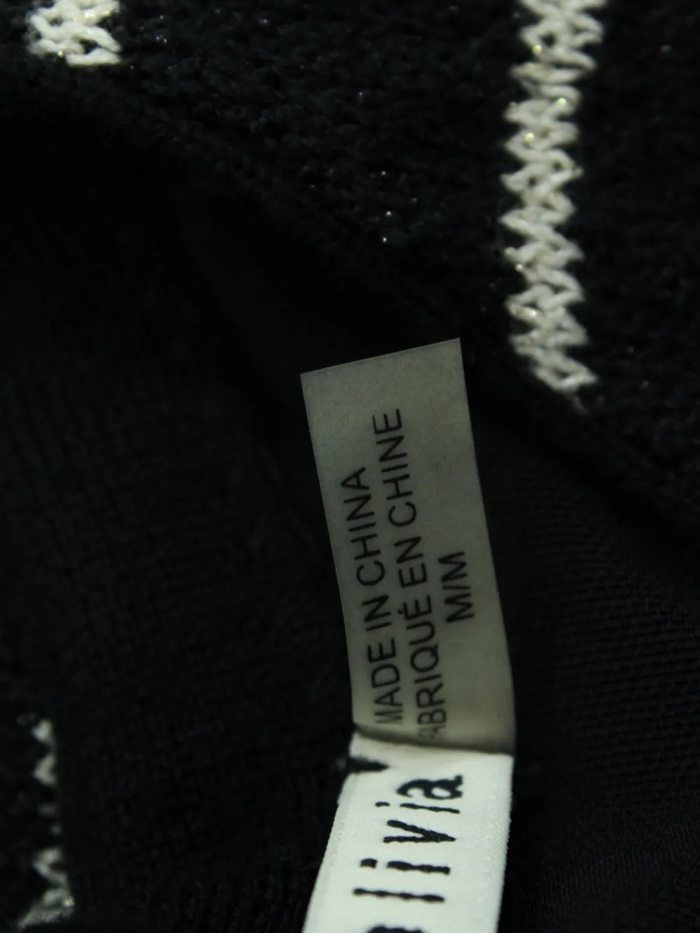 Pre-owned Alice And Olivia Monah Striped Mini Dress In Black