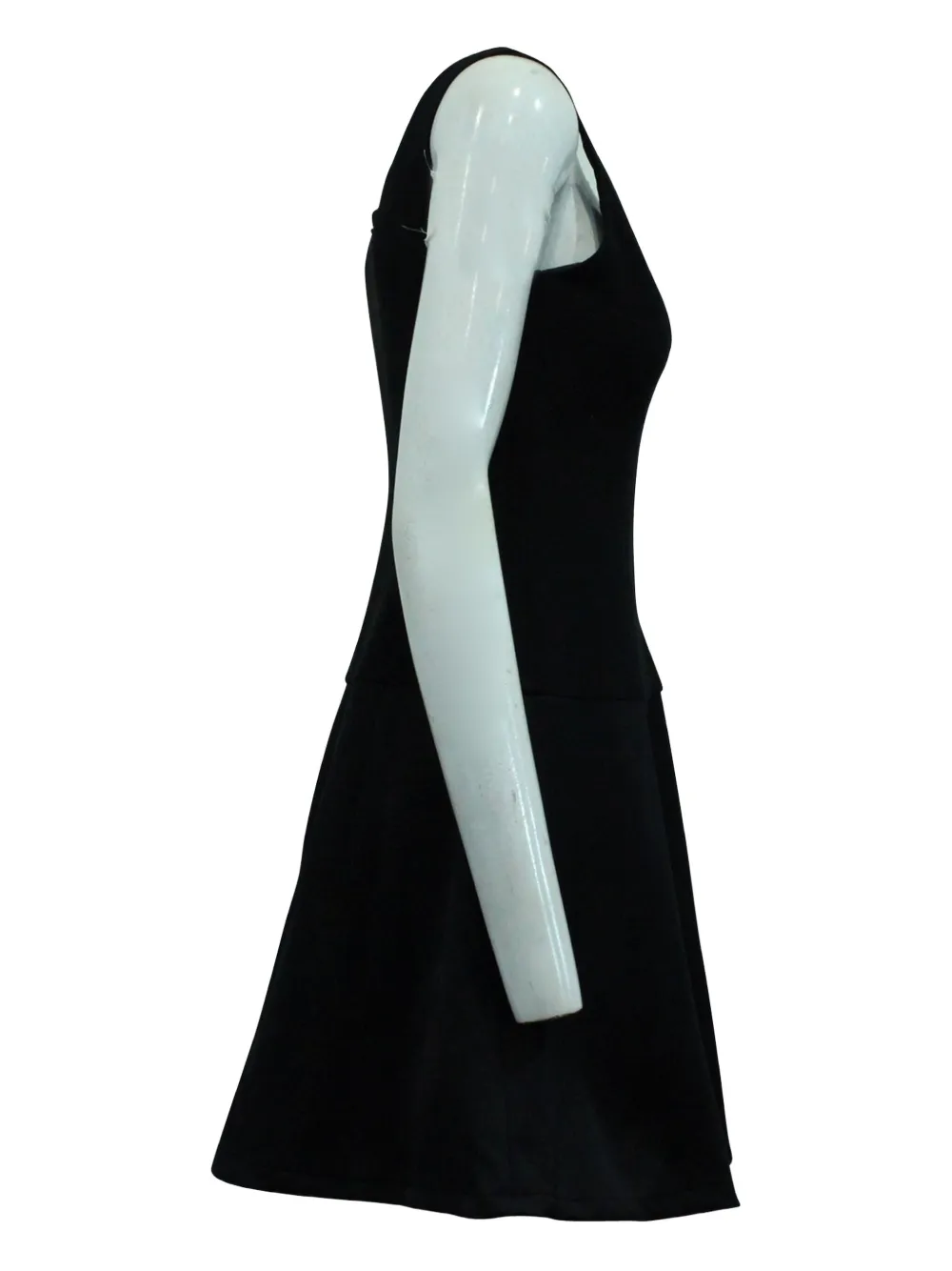 Pre-owned Theory Square-neck Sleeveless Dress In Black