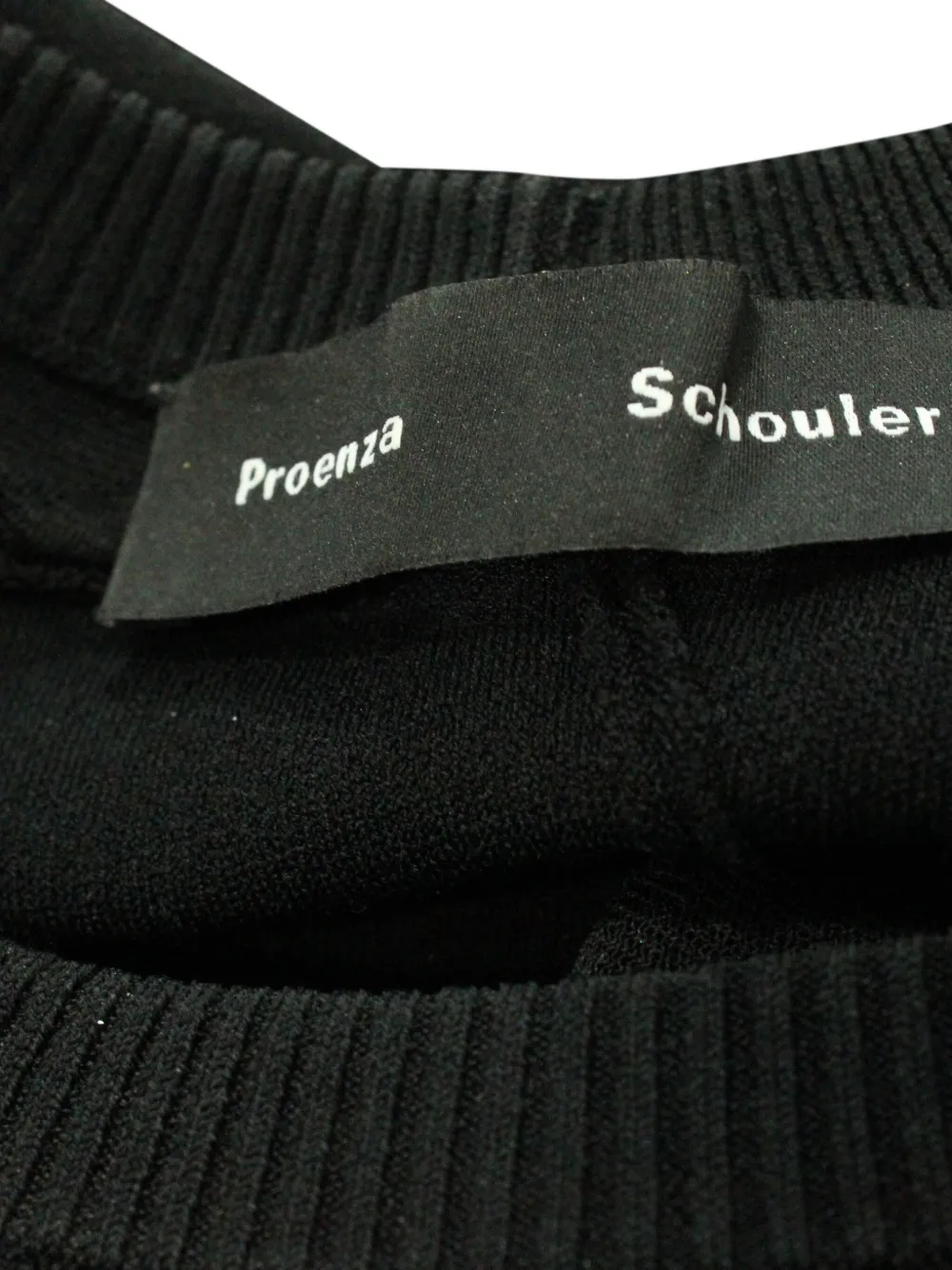 Pre-owned Proenza Schouler Layered Knit Midi Dress In Black