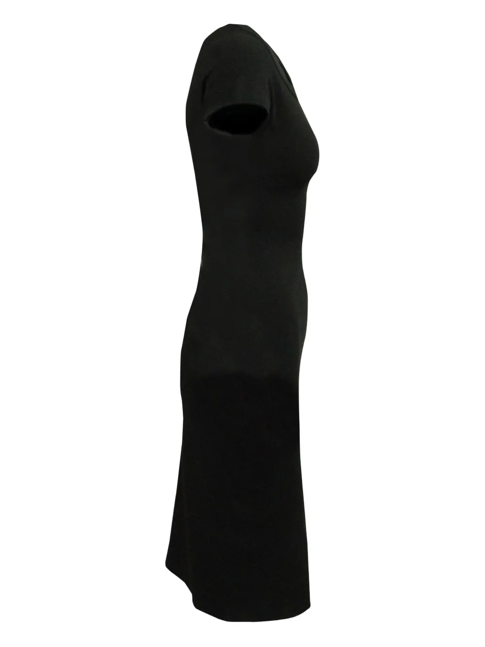 Pre-owned Proenza Schouler Layered Knit Midi Dress In Black