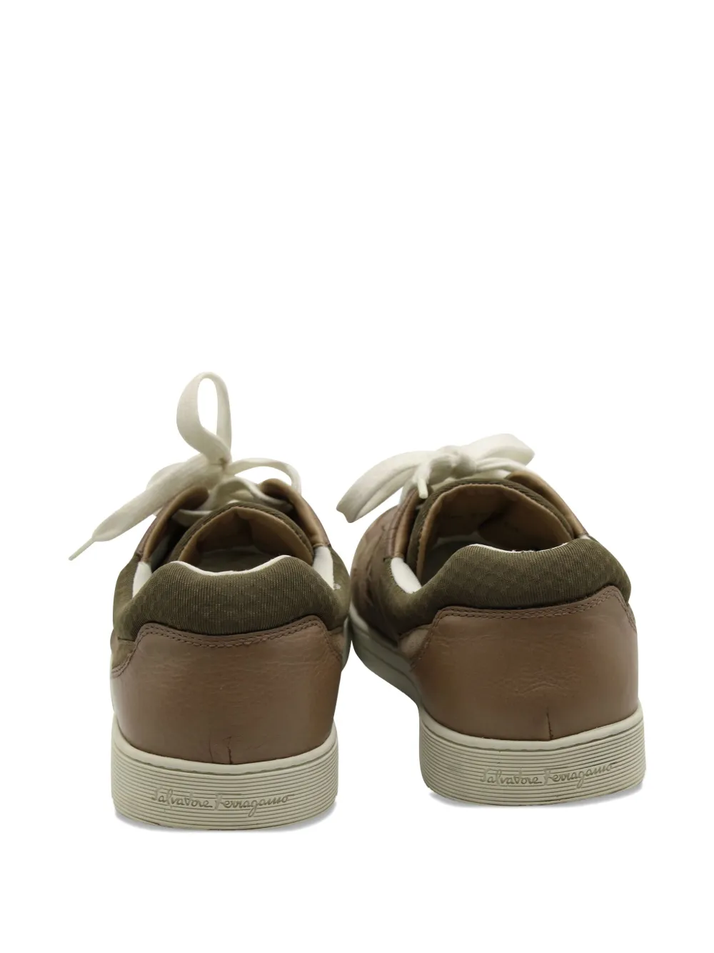 Pre-owned Ferragamo Two-tone Sneakers In Brown