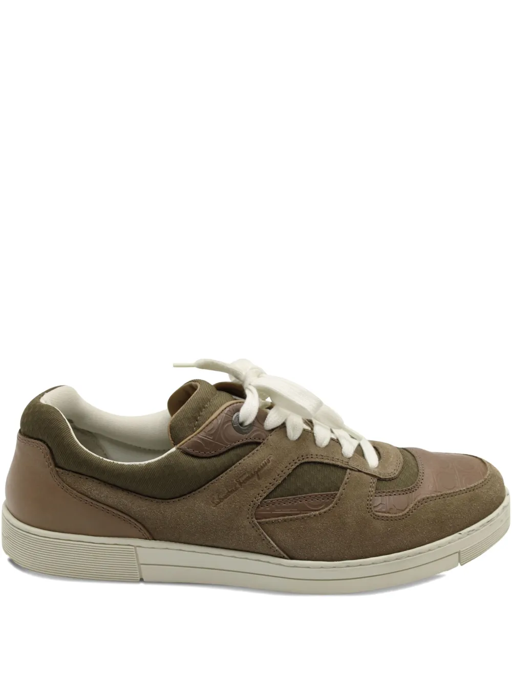 Pre-owned Ferragamo Two-tone Sneakers In Brown