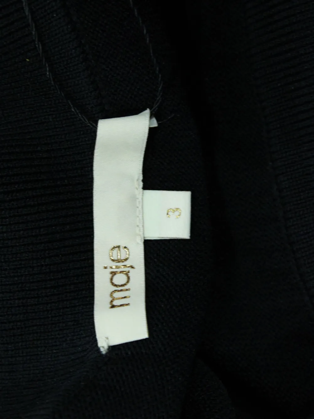 Pre-owned Maje Julia Tiered Skirt In Black