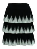 Maje Julia tiered skirt - Black