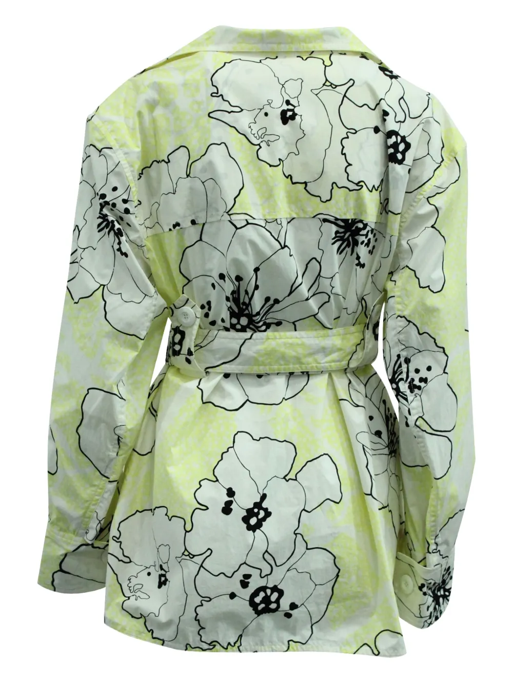 Marni Pre-Owned floral-print belted mini dress - Geel