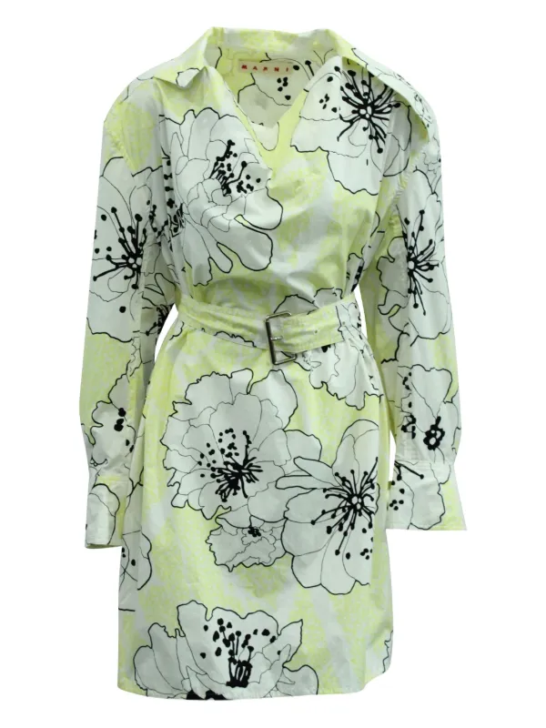 knee length dresses for ladies FAITHFULL THE BRAND Marni Mini Dress Paraiso Floral Print main image 0