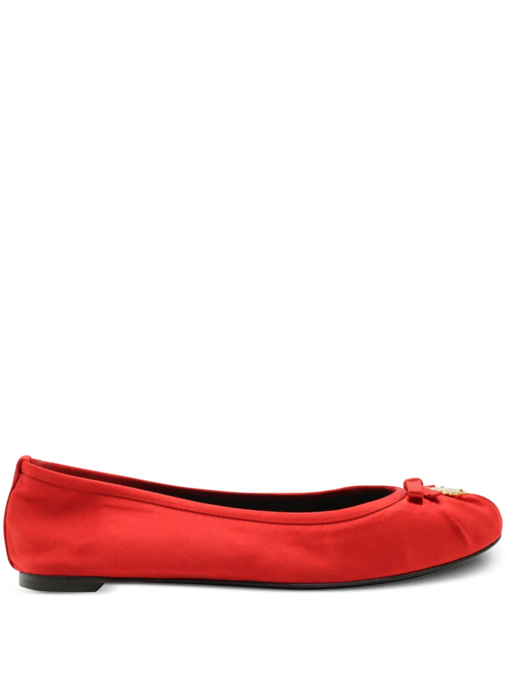 Dolce & Gabbana Pre-Owned satin charm-embellished ballet flats | Red | Image 1
