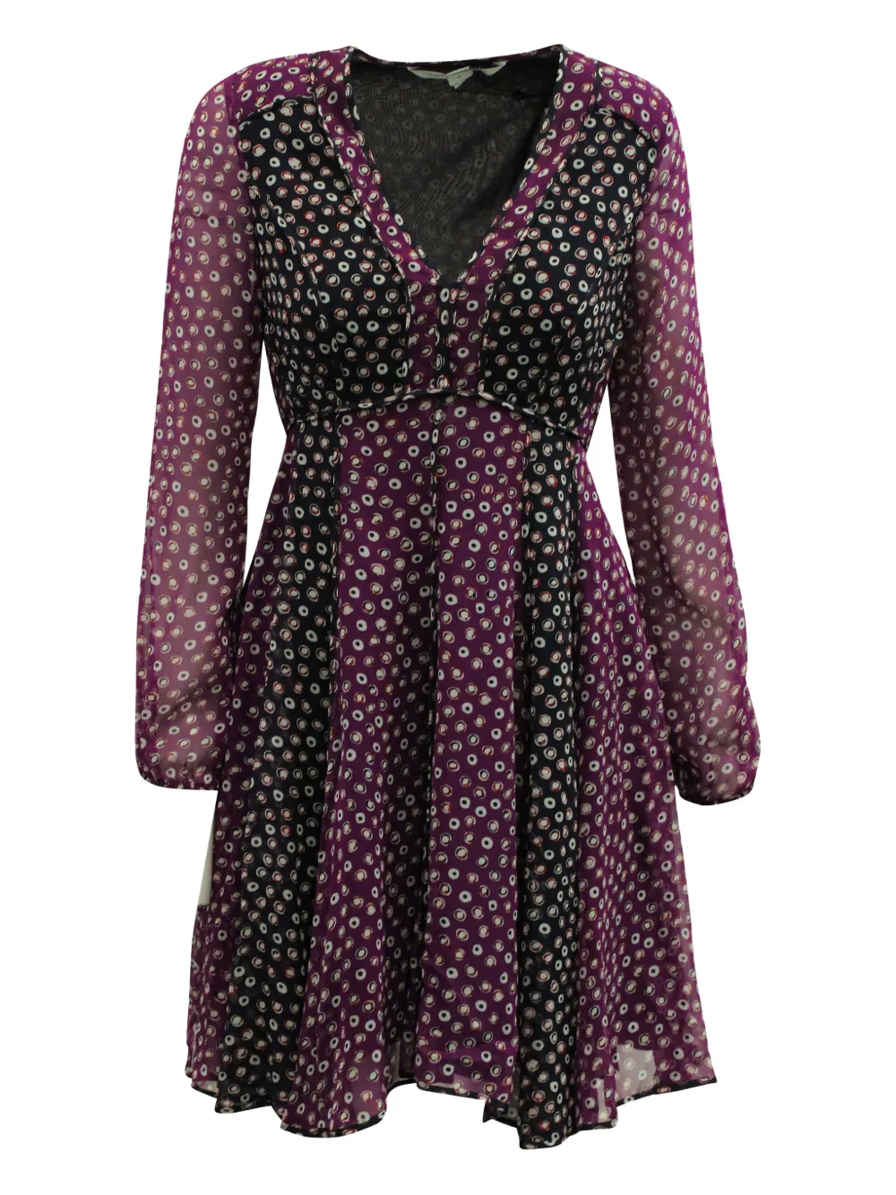 DVF Diane von Furstenberg robe courte Ivetta à imprimé géométrique - Violet