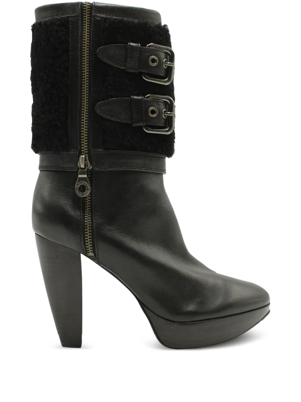 Burberry Pre-Owned leather heeled boots | Black | Image 1