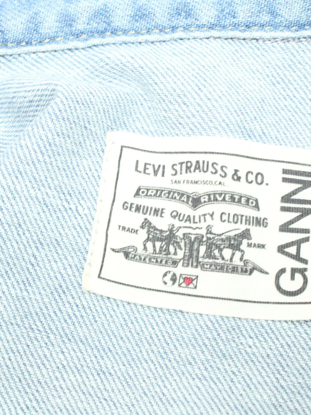 Pre-owned Ganni X Levi's Denim Shirt Dress In Blue