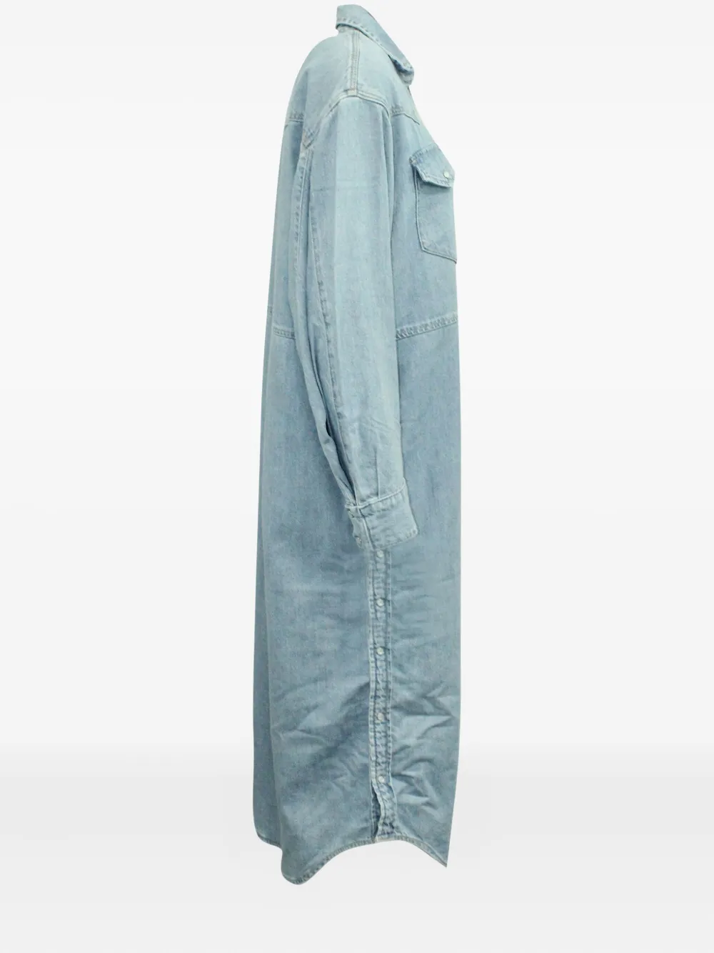 Pre-owned Ganni X Levi's Denim Shirt Dress In Blue