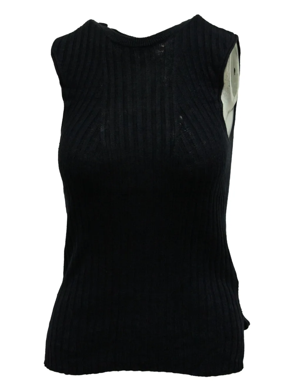 Pre-owned Theory Ribbed Knit Top In Blue