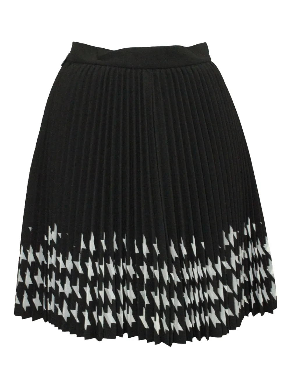 MSGM pleated houndstooth skirt - Zwart