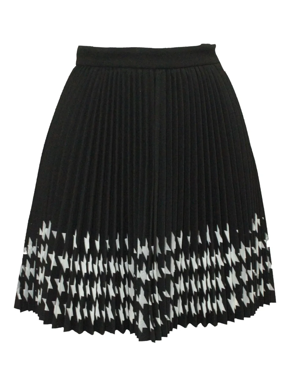 MSGM pleated houndstooth skirt | Black | Image 1