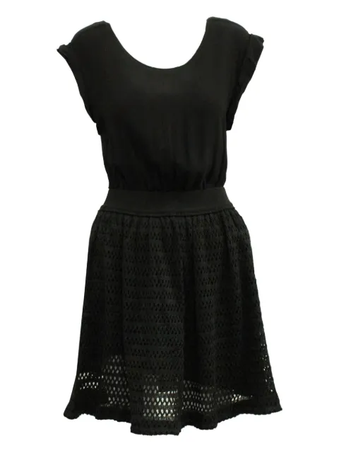 SANDRO mesh-insert mini dress