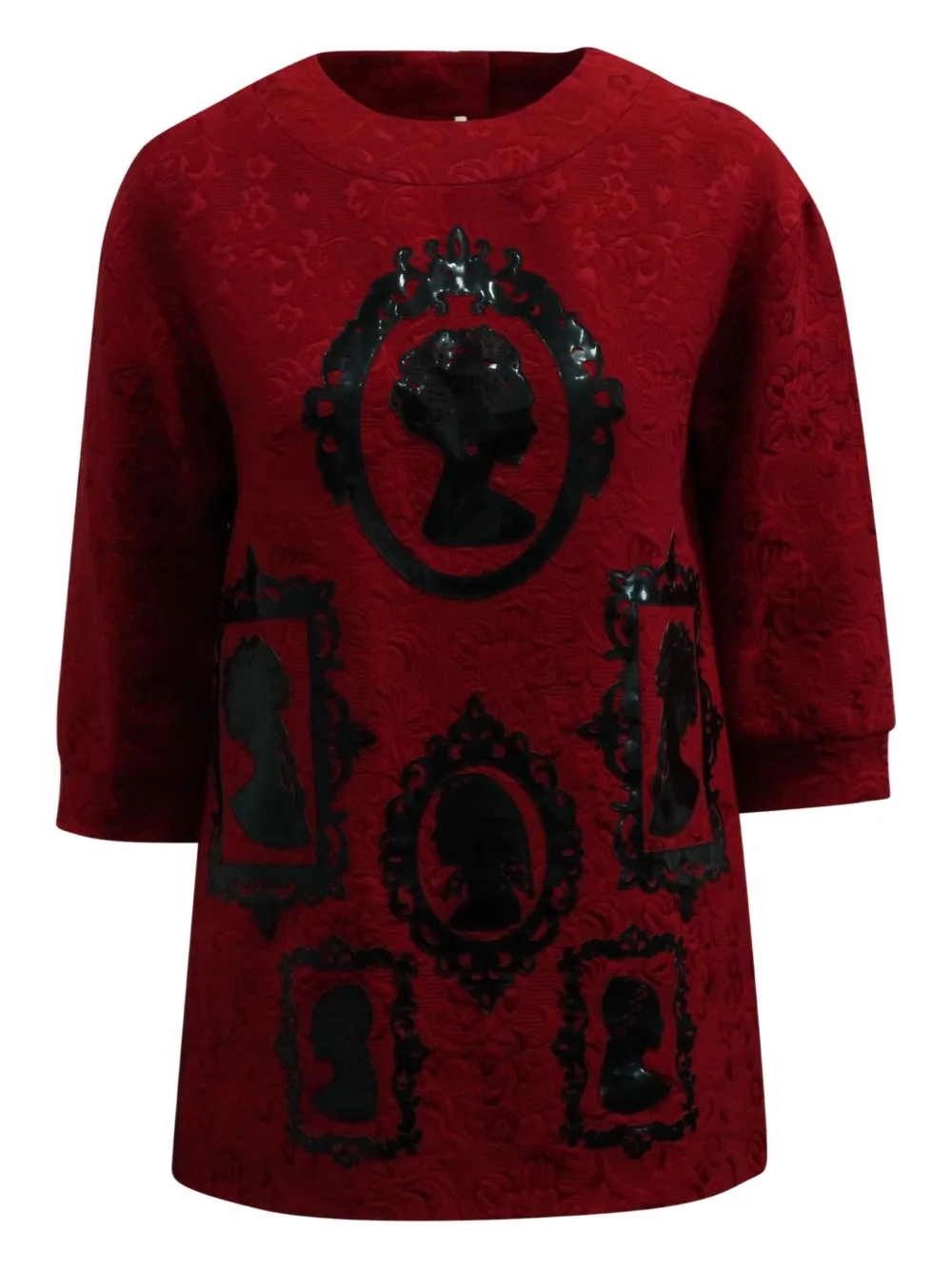 Dolce & Gabbana Pre-Owned cotton face-silhouette shirt | Red | Image 1