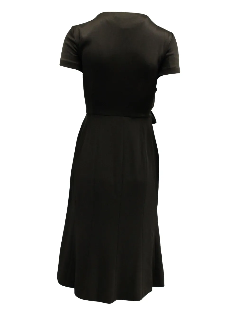 Max Mara chest-tie V-neck midi dress - Bruin