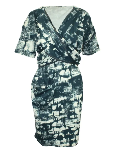 Celine Pre-Owned vestido corto cruzado con estampado abstracto