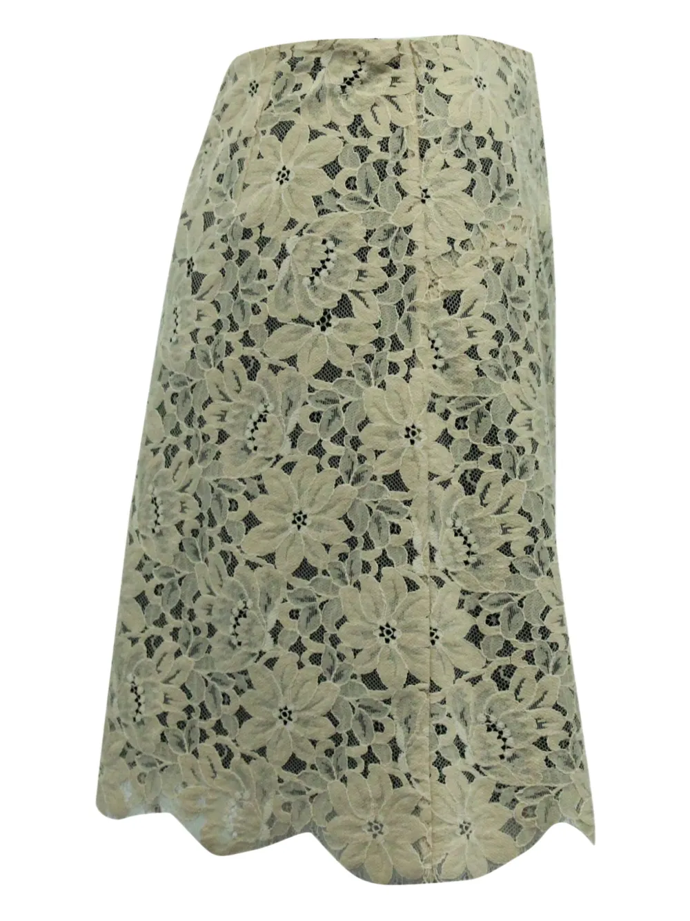 Pre-owned Sandro Floral-lace Mini Skirt In Neutral