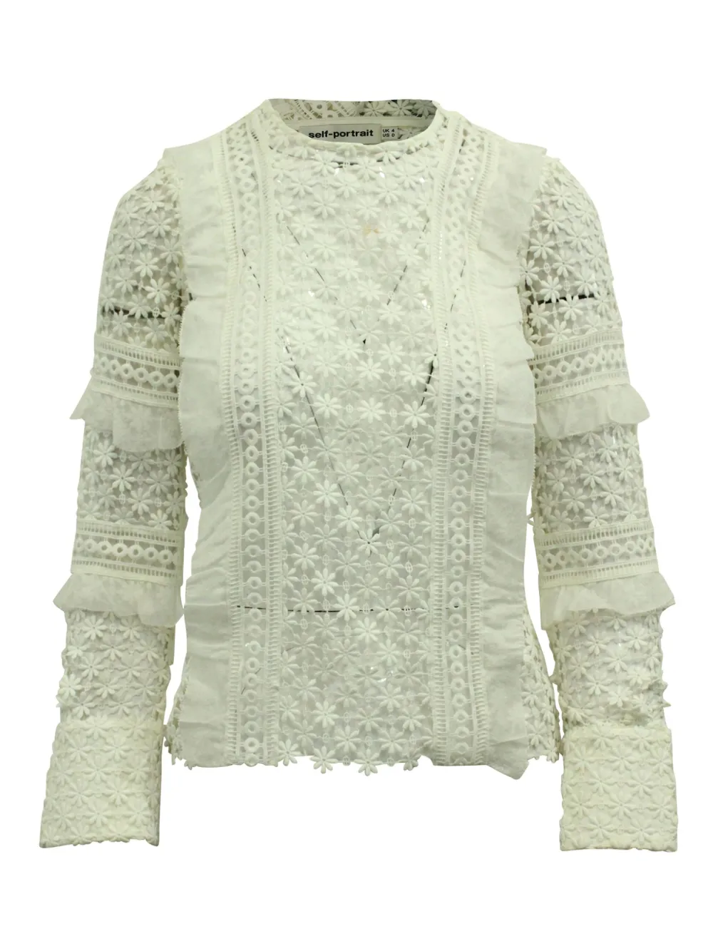 Self-Portrait floral-lace blouse | White | Image 1