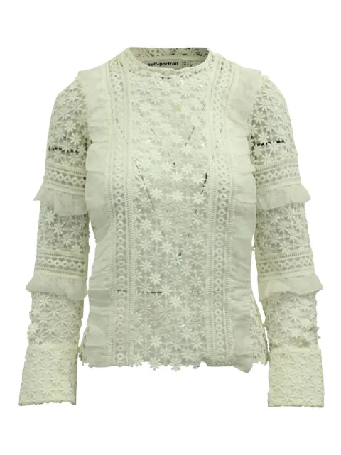 Self-Portrait floral-lace blouse
