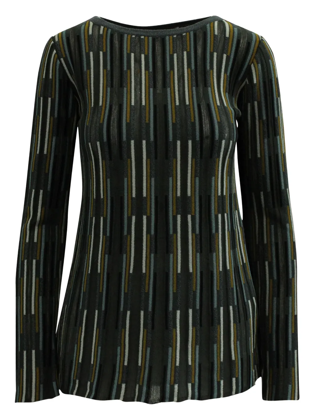 M Missoni Vintage striped knitted sweater - Verde
