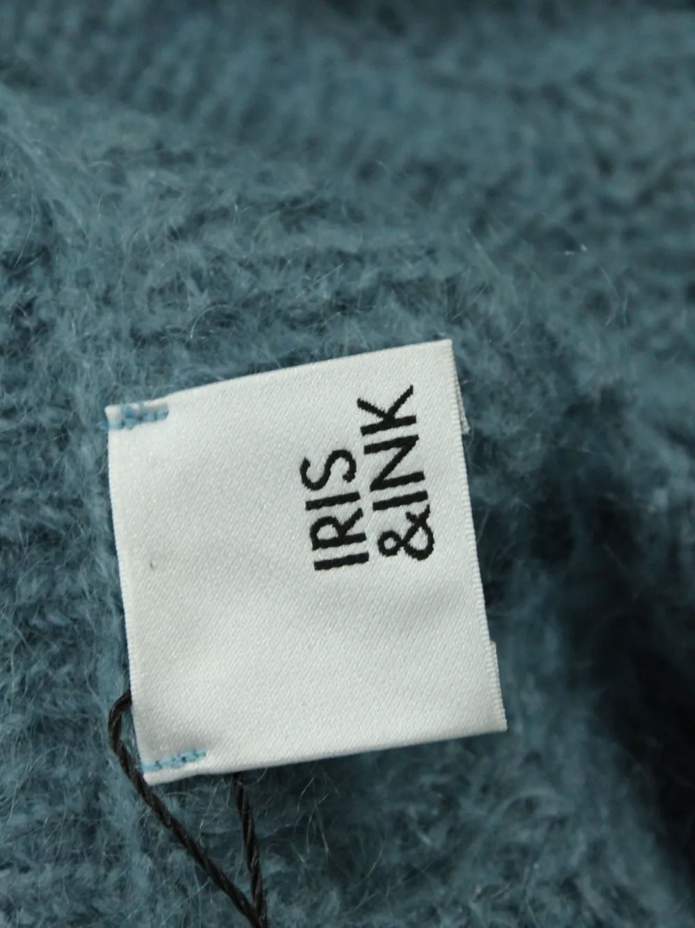 Pre-owned Iris & Ink Crochet-knit Sweater In Blue