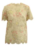 Mario Valentino Vintage floral-lace blouse - Yellow