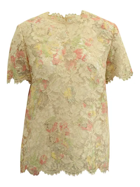 Mario Valentino Vintage floral-lace blouse