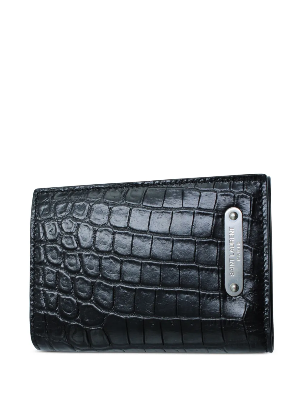 Saint Laurent Pre-Owned crocodile-embossed leather wallet | Black | Image 1