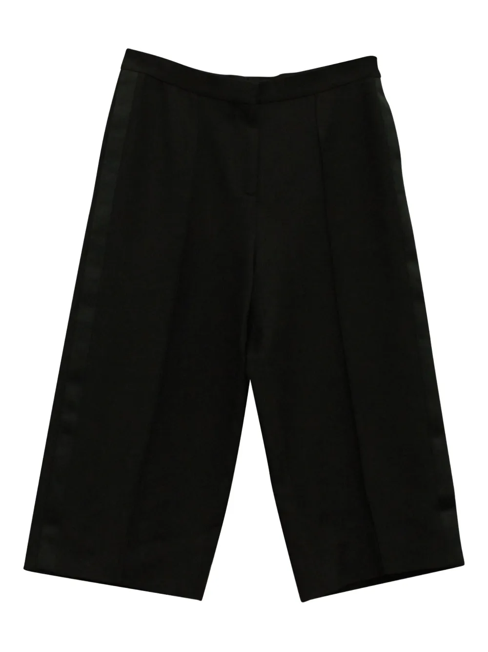 Pre-owned Valentino Wide-leg Side-stripe Trousers In Black