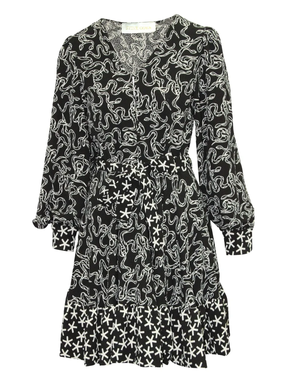 Stine Goya snake-star print dress | Black | Image 1