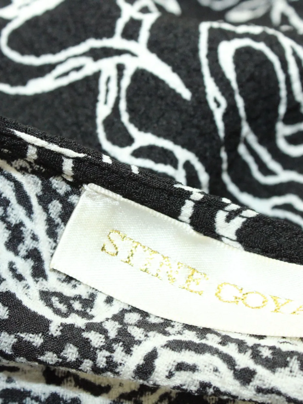 Pre-owned Stine Goya Snake-star Print Dress In Black