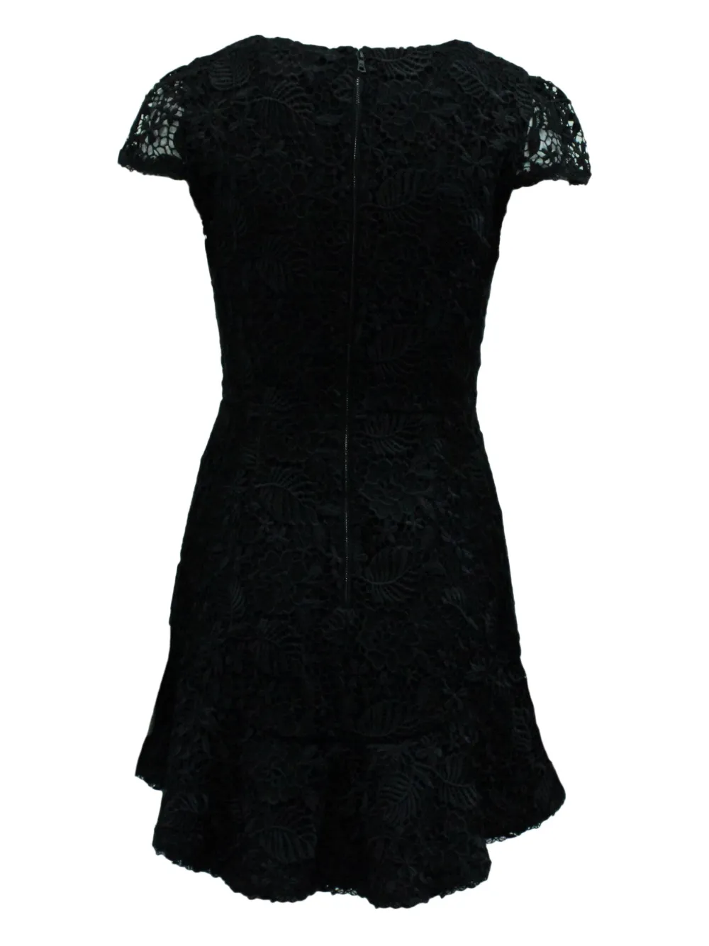 Alice + olivia lace short-sleeve mini dress - Zwart