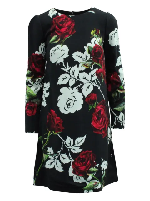 Dolce & Gabbana Pre-Owned rose-print mini dress