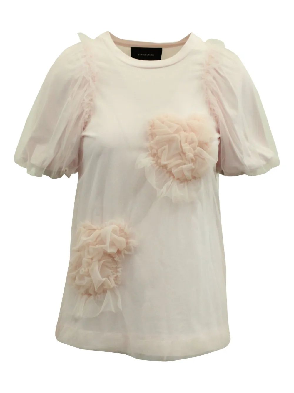 Simone Rocha tulle puff-sleeve T-shirt | Pink | Image 1