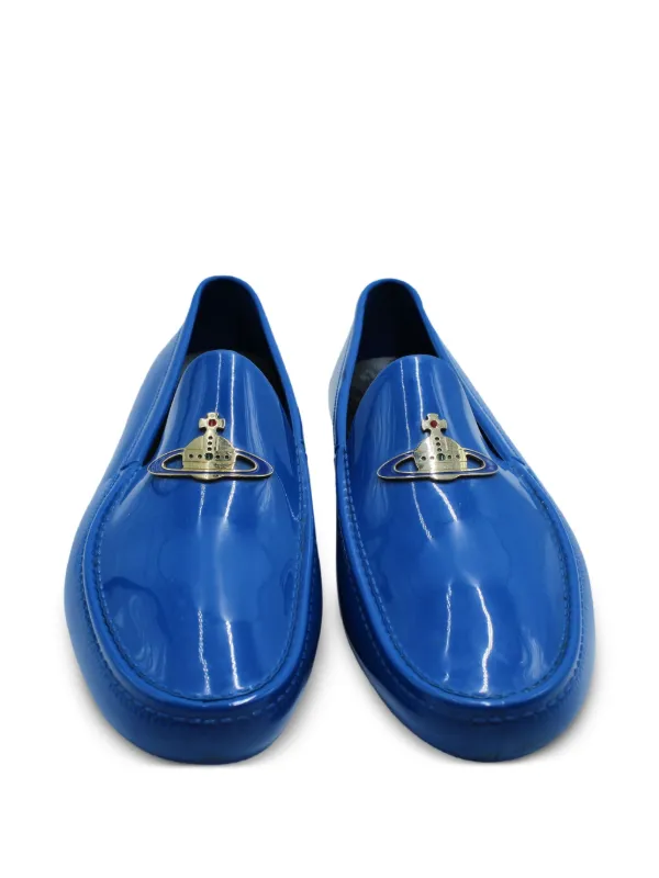 Vivienne Westwood Pre-Owned Orb-detail Loafers | Blue  display picture 3