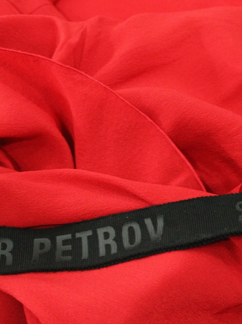 Pre-owned Petar Petrov Ruffled Asymmetric Dress In Red